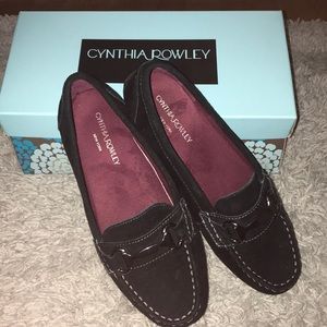 Cynthia Rocket black suede loafers sz 7